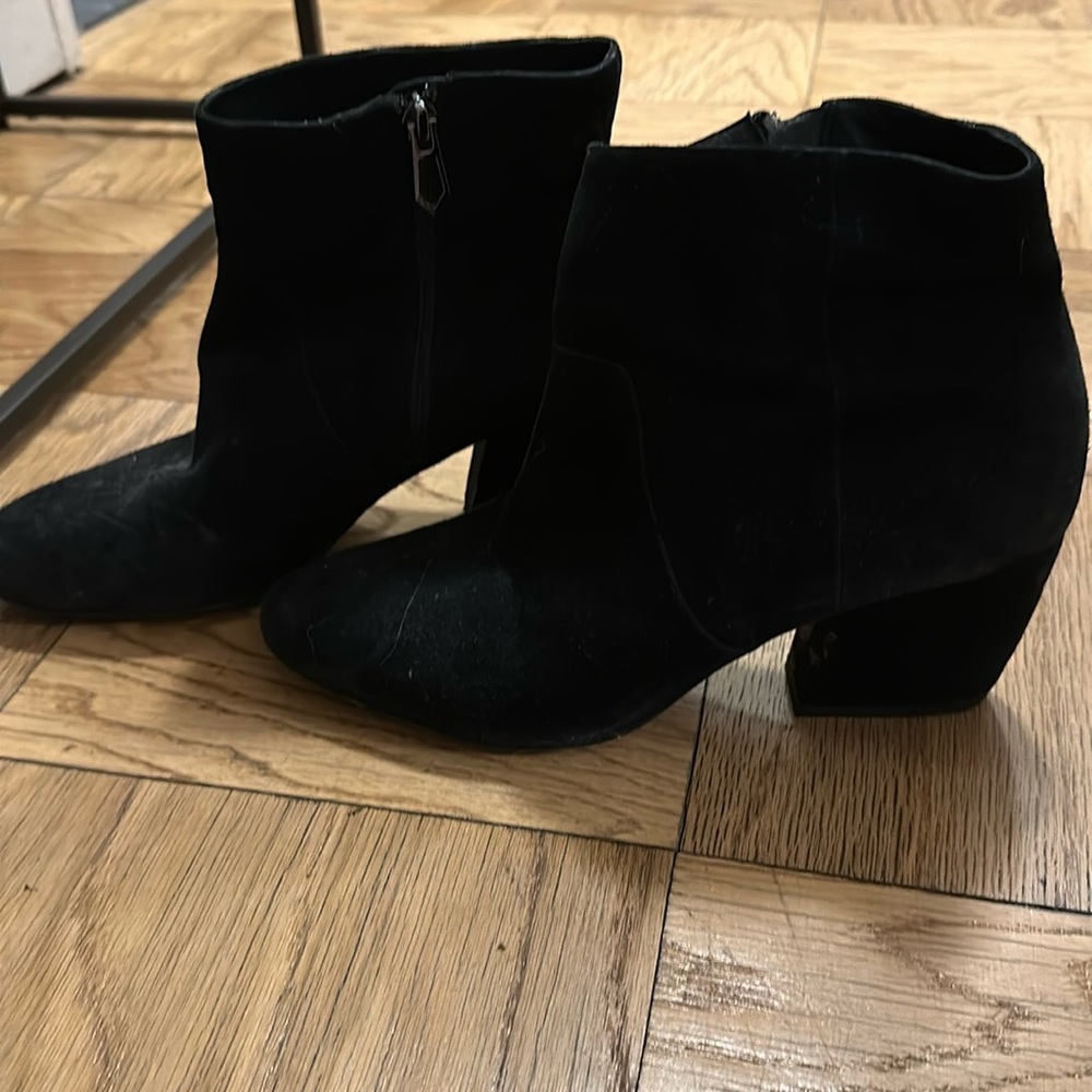 Botkier low heeled black booties